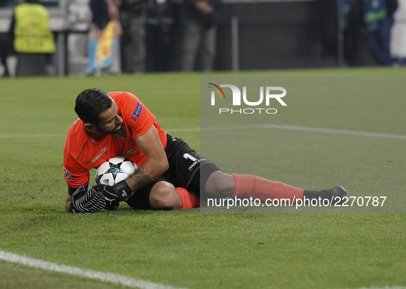 Rui Patricio during Champions League match between Juventus and Sporting Clube de Portugal, in Turin, on October 17, 2017 