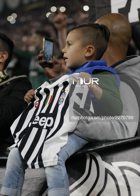 The public during Champions League match between Juventus and Sporting Clube de Portugal, in Turin, on October 17, 2017 