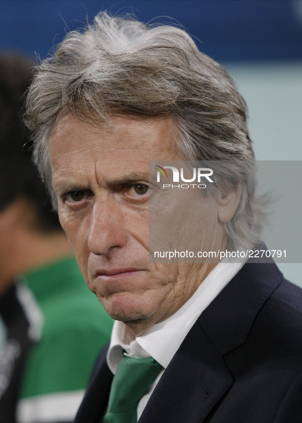 Jorge Jesus during Champions League match between Juventus and Sporting Clube de Portugal, in Turin, on October 17, 2017 