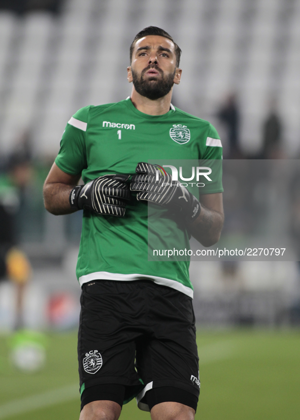 Rui Patricio during Champions League match between Juventus and Sporting Clube de Portugal, in Turin, on October 17, 2017 