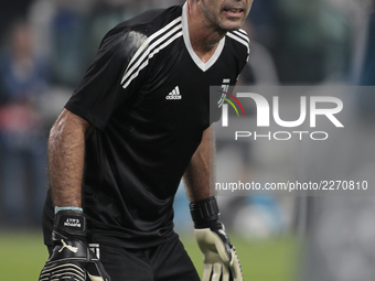 Gianluigi Buffon during Champions League match between Juventus and Sporting Clube de Portugal, in Turin, on October 17, 2017 (