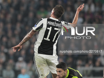 Mario Mandzukic during Champions League match between Juventus and Sporting Clube de Portugal, in Turin, on October 17, 2017 (