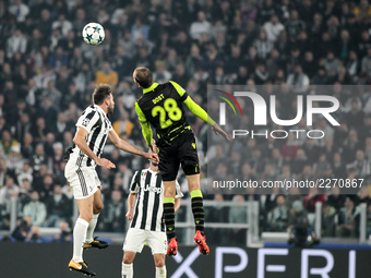 Bas Dost during Champions League match between Juventus and Sporting Clube de Portugal, in Turin, on October 17, 2017 (