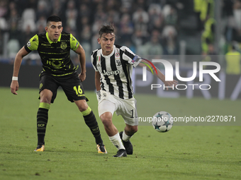 Paulo Dybala during Champions League match between Juventus and Sporting Clube de Portugal, in Turin, on October 17, 2017 (