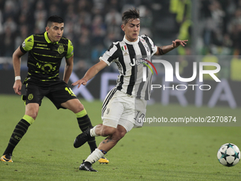 Paulo Dybala during Champions League match between Juventus and Sporting Clube de Portugal, in Turin, on October 17, 2017 (