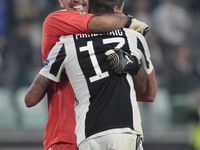 Gianluigi Buffon and Mario Mandzukic  during Champions League match between Juventus and Sporting Clube de Portugal, in Turin, on October 17...