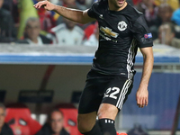 Manchester United's Armenian midfielder Henrikh Mkhitaryan in action during the UEFA Champions League football match SL Benfica vs Mancheste...