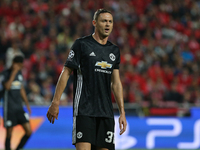 Manchester Uniteds midfielder Nemanja Matic from Serbia  during the match between SL Benfica v Manchester United FC UEFA Champions League pl...