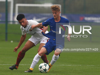 Charlie Brown of Chelsea Under 19s 
during UEFA YouthLeague match between Chelsea Under 19s against AS Roma Under 19s  at Cobham Training G...