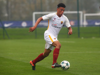 David Eugene Bouah of AS Roma Under 19s
during UEFA YouthLeague match between Chelsea Under 19s against AS Roma Under 19s  at Cobham Traini...