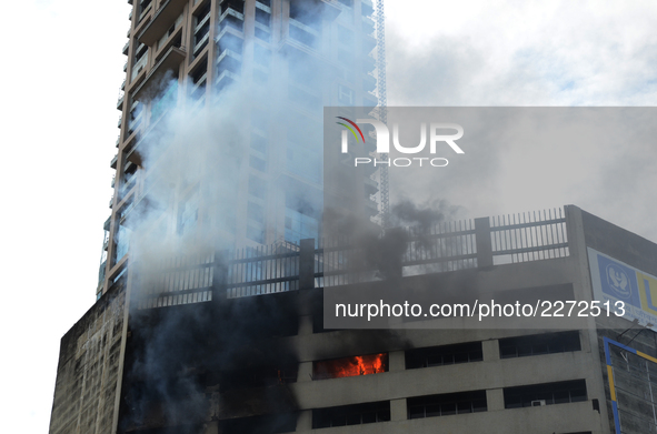 The fire broke out at the 16th floor of the Jeevan Sudha building, which houses the server room of the State Bank of India's global market o...