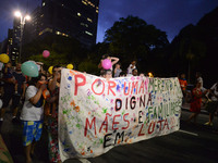 A group of parents and their children protest against a programe to allegedly improve the nourishing of students and fight hunger in Sao Pau...