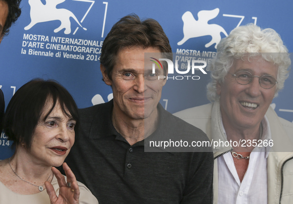 Adriana Asti, Willem Dafoe and Ninetto Davoli attend the Pasolini photocall during the 71st Venice International Film Festival 04.09.2014