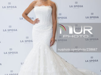 Actress Hiba Abouk, wedding dresses to present the new collection of wedding dresses Sposa firm in Madrid. (