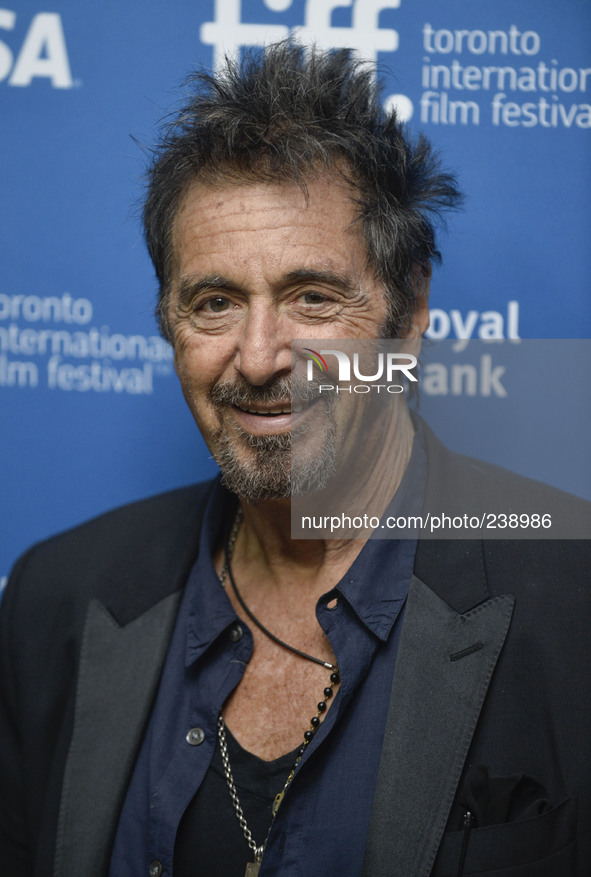 Al Pacino attends Manglehorn photocall at the 39th Toronto International Film Festival.