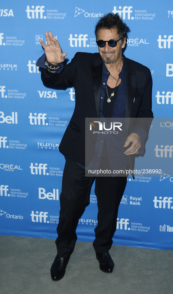 Al Pacino attends Manglehorn photocall at the 39th Toronto International Film Festival.