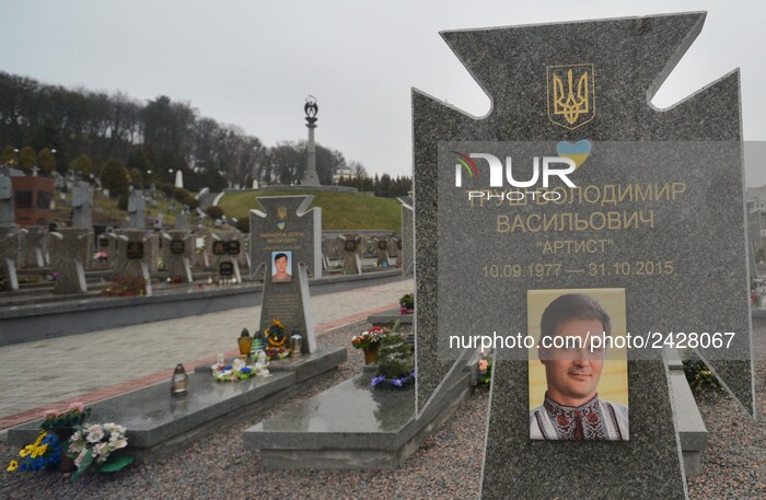 A view of Graves of fallen soldiers of the Ukrainian Army during the War in Donbass area (2014 - present) on a Lychakiv cemetery in Lviv.
On...
