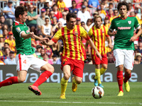 13 September-BARCELONA SPAIN: Leo Messi and Laporte in the match between FC Barcelona and Athletic Club Bilbao, for Week 3 of the SPANISH Li...