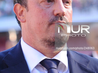 Head coach Rafael Benitez of Napoli during the Serie A match between  SSC Napoli and AC Chievo Verona Football / Soccer at Stadio San Paolo...