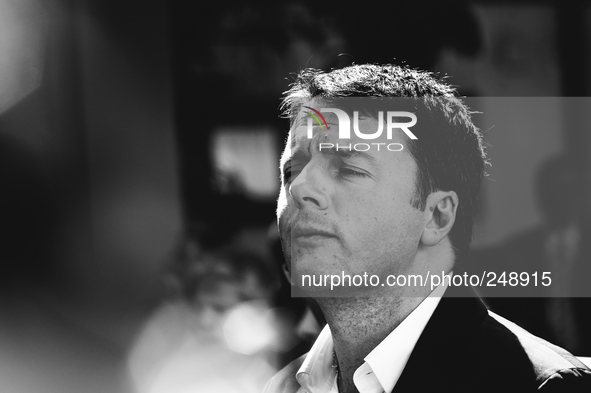 Italian prime minister Matteo Renzi during the inauguration of the academic year in Palermo, Italy, on Sept. 15, 2014 