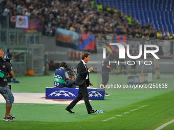 Rudy Garcia during the UEFA Champions League group E football match AS Roma vs CSKA Moskova at Rome's Olympic Stadium on September 17, 2014....
