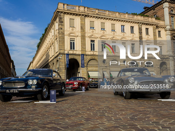 International Gathering of the Centenary Maserati, the elegant Piazza San Carlo in Turin, where he held the Concours d'Elegance with numerou...