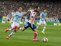 player Atletico de Madrid during the Spanish league match soccer first division between Atletico Madrid vs Celta de Vigo held at the Vicente...