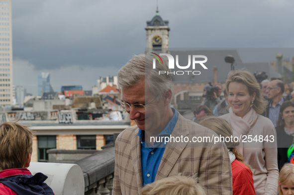 Brussels, Belgium. 21 Sept 2014 :   King Philippe of Belgium attends the Car Free Day in Brussels on September 21, 2014.  Jonathan Raa/Nurph...