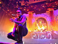 Matthew Charles Sanders, known as M. Shadows with Avenged Sevenfold performs during the Rockstar Energy Drink Mayhem Festival at The Cynthia...