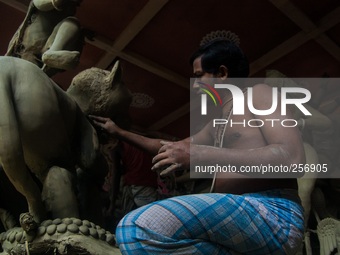 Sculpture makers of Bangladesh are busy with the final touch for making the sculpture of Hindu God and Goddesses as the biggest festival of...