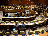 NEW YORK, September 23 - World leaders meet inside the United Nations Headquarters during the Climate Forum at the 69th United Nations Gener...