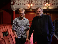 Irish actor Brendan Gleeson (right) pictured with his son Brian Gleeson (left), as Brendan announces details of an exciting new project, a s...