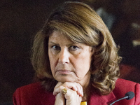 Silvia Costa, Chair of the Committee on Culture and Education of the European Parliament, in Turin, Italy, on September 24, 2014 (