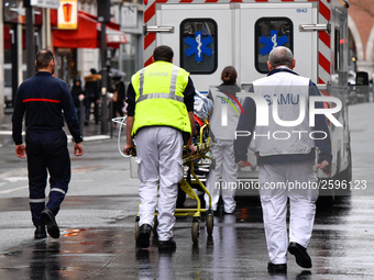 Around 5:00 p.m. of April 4, 2018 on the outskirts of Gare de Lyon, Paris, a man was transported to the emergency room by the Paris Fire Dep...