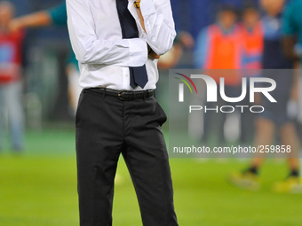 Stefano Pioli during the Serie A match between SS Lazio and Udinese at Olympic Stadium, Italy on September 25, 2014. (