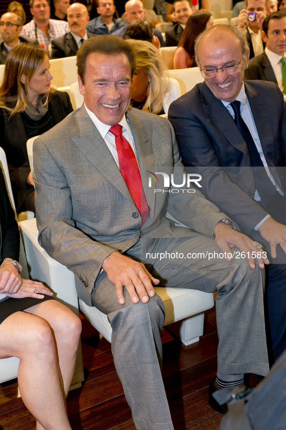 US actor Arnold Schwarzenegger receives with the medal of Tourism Ambassador for Madrid for his contribution to the promotion of the city in...