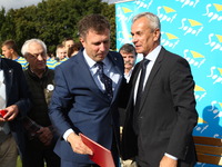 Sopot 28th, September 2014 Minister of Sports  Andrzej Biernat (R) and Mayor of Sopot Jacek Karnowski (L) signs an agreement on co-financing...