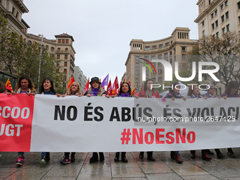 demostration of the first of May, on 1th May 2018 in Barcelona, Spain. 
 -- (