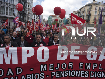 The majority unions call for a demonstration on May 1, which marks the international day of work in Santander, Spain, on 1st May 2018.  Inte...