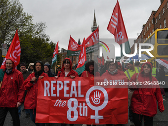 Hundreds of people including SIPTU unions, Right2Work campaigners, members of Socialist Party, Communist Party, People Before Profit, Sinn F...