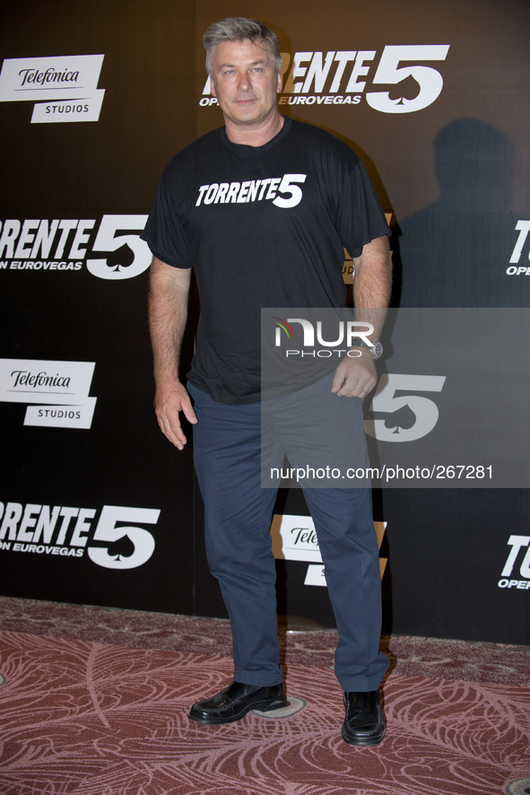 Alec Baldwin attends 'Torrente 5, Operacion Eurovegas' photocall at Casino Gran Madrid on September 30, 2014 in Madrid, Spain. 