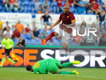 Maicon during the Serie A match between AS Roma and Verona at Olympic Stadium, Italy on September 27, 2014. (