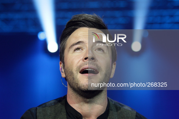 Pasay City, Philippines - Shane Filan performs during his concert at the World Trade Center in Pasay City, Philippines on October 1, 2014. S...