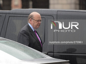 Michael Noonan, Irish Finance Minister, arrives at the North South Ministerial Council (NSMC) held this Friday, 4 July 2014, in Dublin Castl...