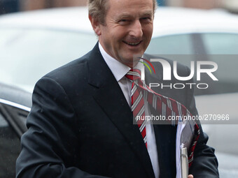Enda Kenny, the Taoiseach (Irish PM) and Leader of the Irish Fine Gael Party, arrives at the North South Ministerial Council (NSMC) held thi...