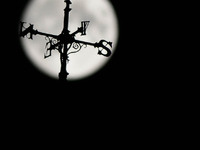 A full moon seen on the 7th of October 2014, in Rathmines, Dublin, Ireland. Photo: Artur Widak/NurPhoto (
