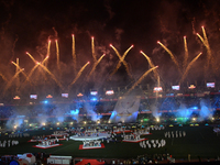 Opening ceremony of Indian Super League in Salt Lake Stadium in Kolkata , India (