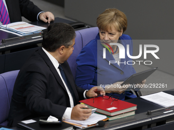 60. Meeting of the Bundestag - Delivery of a governmental declaration by the German Chancellor Angela Merkel  - to the ASEM summit on the 16...