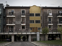 Balconies collapsed, in L'Aquila, on October 13, 2014 others their 800 seized, all of the project houses C.A.S.E. and now L'Aquila back to l...