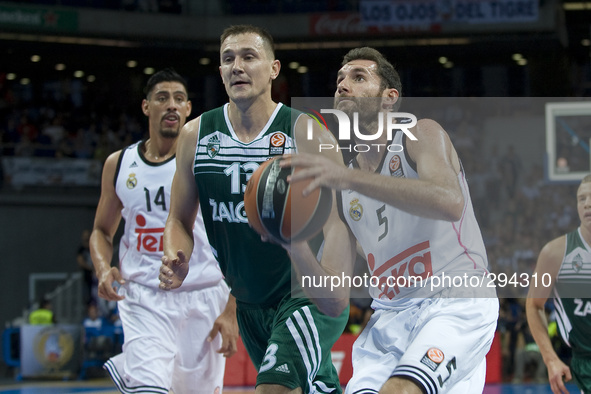Rudy Fernandez of Real Madrid in action during the 2014-2015 Turkish Airlines Euroleague Basketball Regular Season Date 1 between Real Madri...